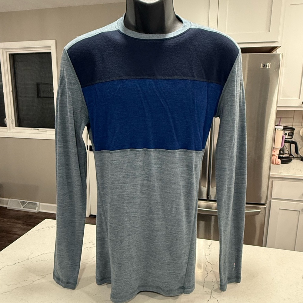 Smartwool Men's Wool Colorblock Merino Pullover Long Sleeve Activewear Shirt